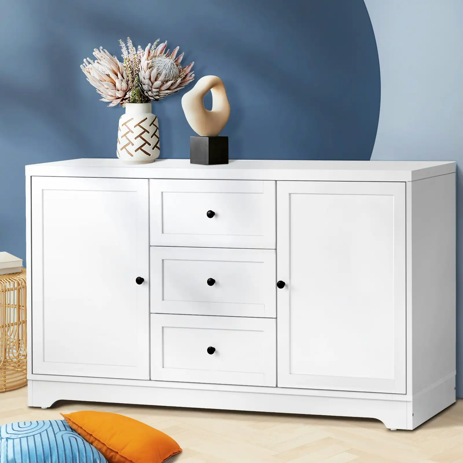 Oikiture Buffet Sideboard Cabinet Storage Cupboard Hallway Hamptons Furniture