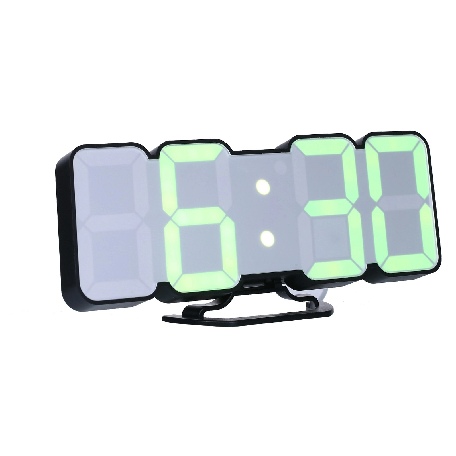 TODO LED Digital Alarm Clock 115 Colour Display USB Power Countdown Timer Remote - Black