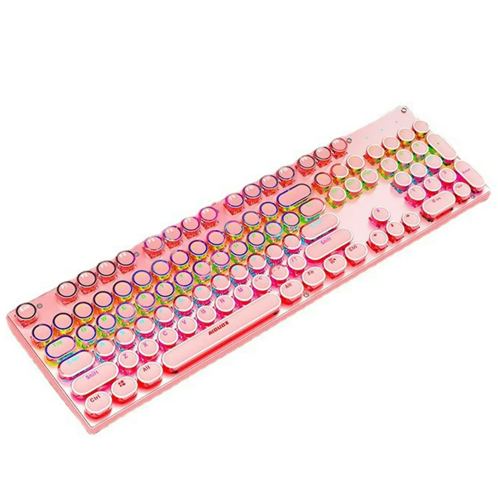 TODO Mechanical Gaming Keyboard RGB LED Linear Blue Switch USB Windows - Pink