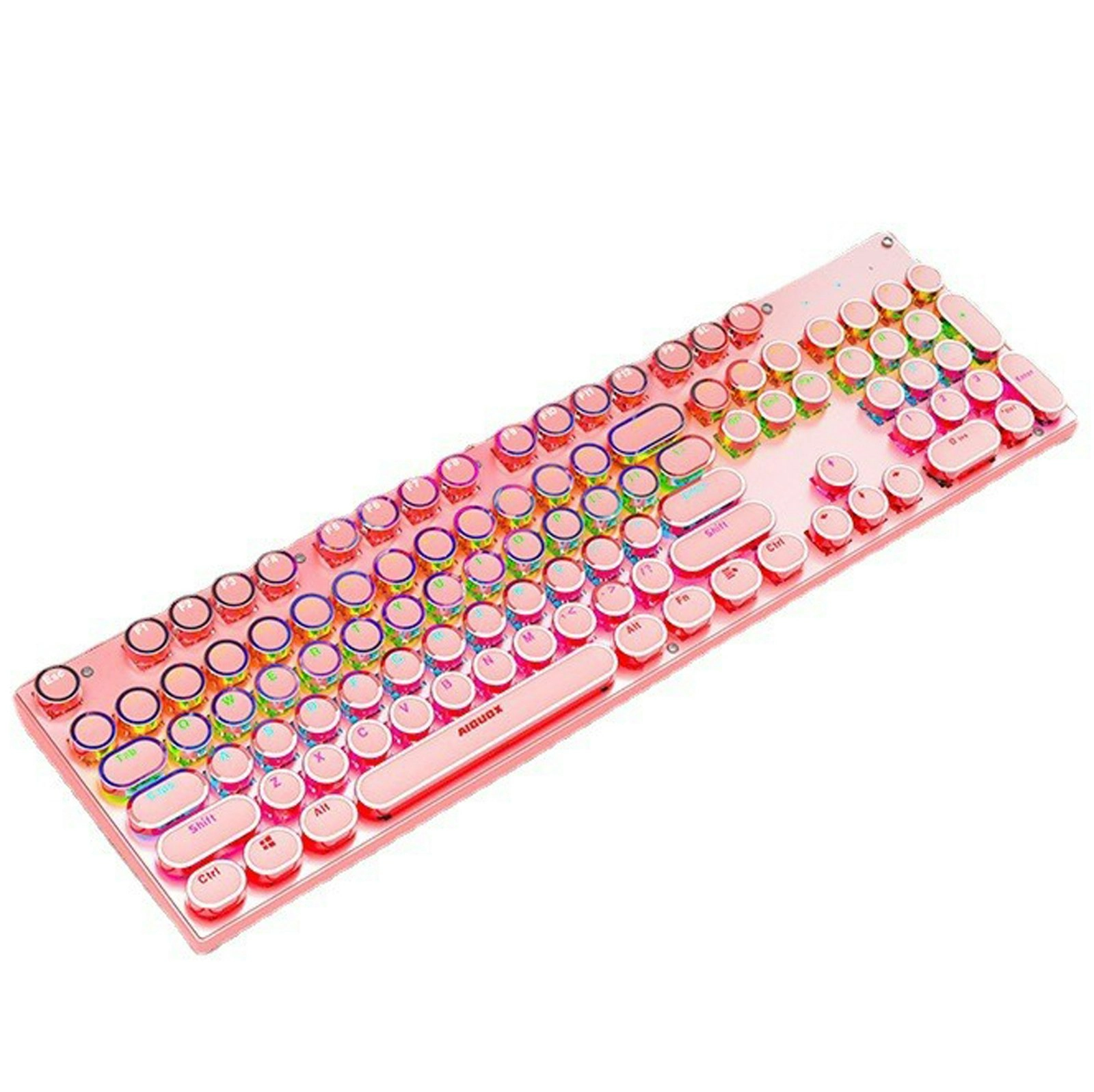 TODO Mechanical Gaming Keyboard RGB LED Linear Blue Switch USB Windows - Pink