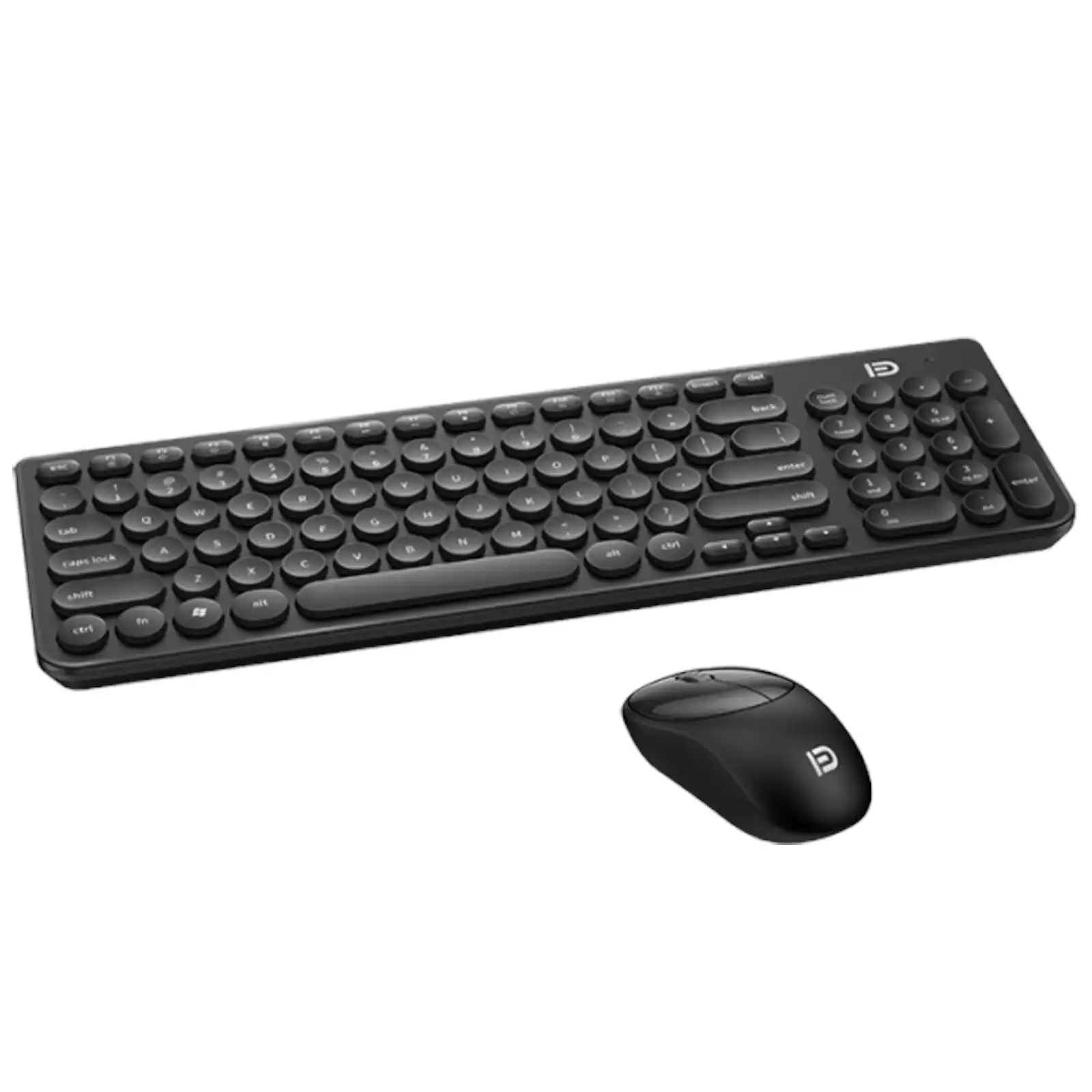 TODO 2.4Ghz Wireless Keyboard Mouse Combo Mac Windows Android 96 Key - Black