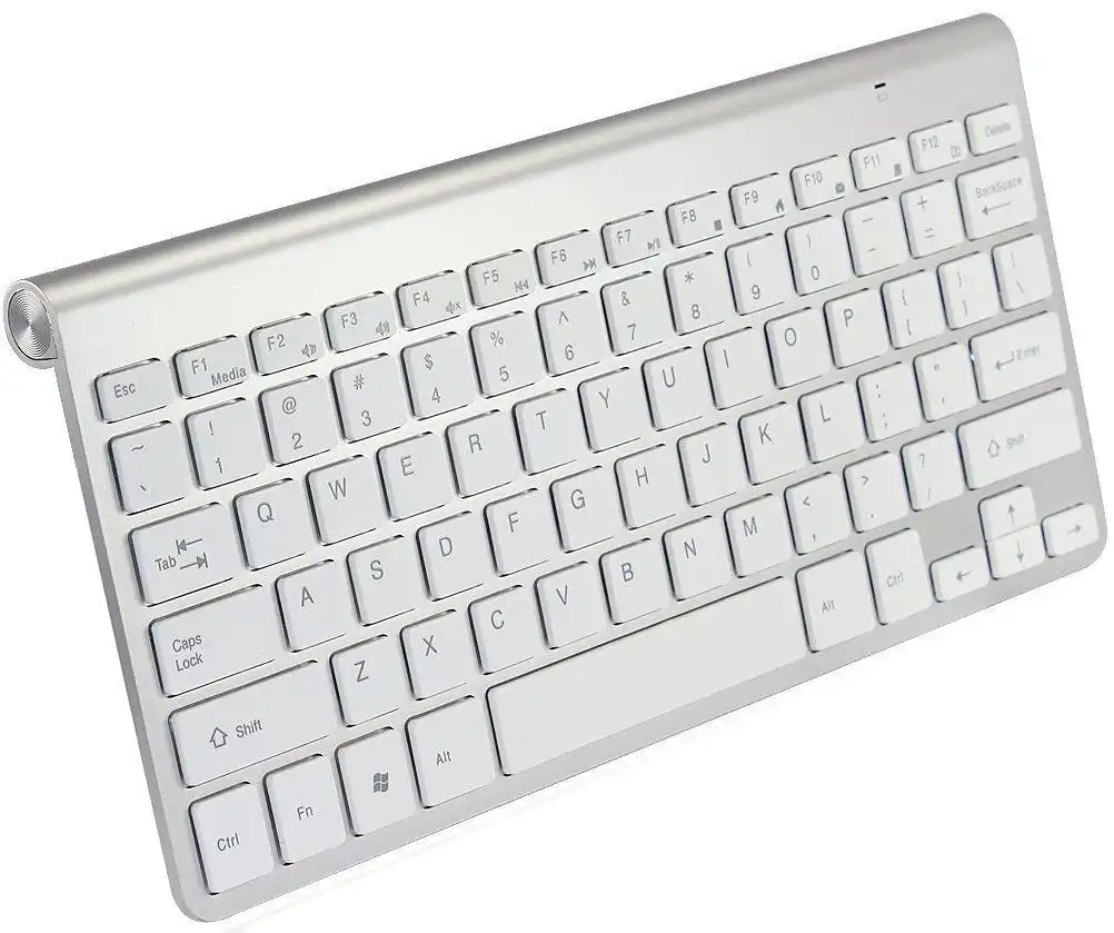 TODO 2.4Ghz Wireless Keyboard Nano Usb Receiver Mac Windows Android - Silver White