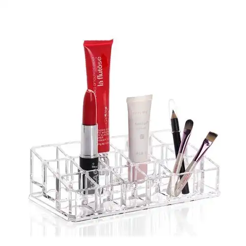 Acrylic Makeup Container Organizer 5mm Clear Acrylic Lipstick Nail Polish Holder Stand