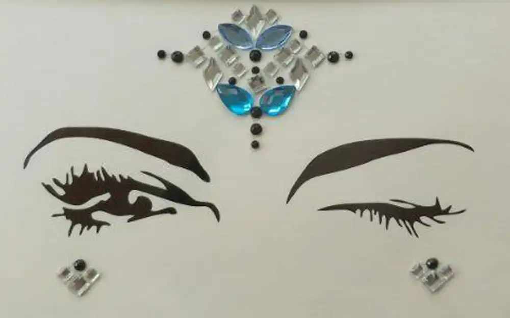 Adhesive Face Gems Body Rhinestone Jewel Diamontes Party Body Glitter Sticker Tattoo I-018