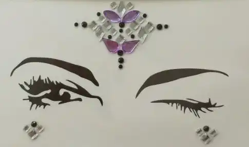 Adhesive Face Gems Body Rhinestone Jewel Diamontes Party Body Glitter Sticker Tattoo I-017