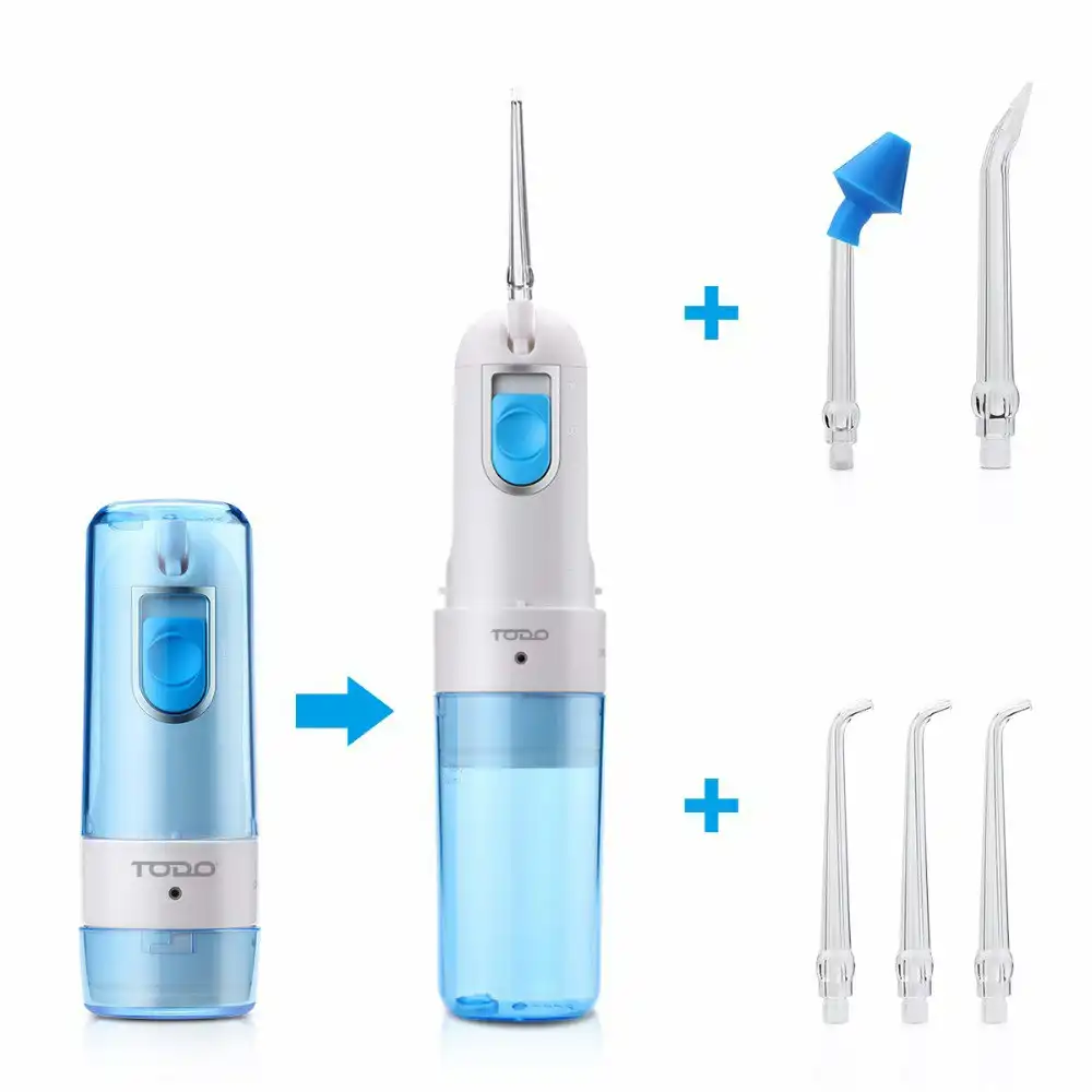 TODO Rechargeable Water Dental Jet Pick Flosser 90 Psi 1500Mah Travel Oral Irrigator