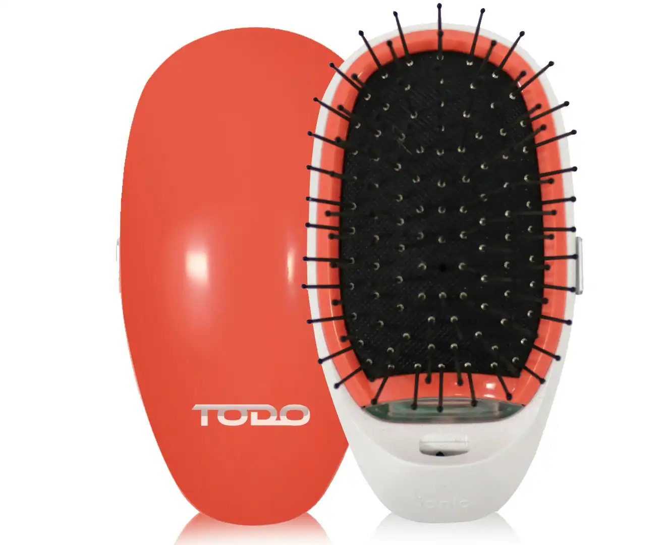TODO Ionic Straightening Styling Hair Brush Smooth Silky Hair Stainless Steel Peach
