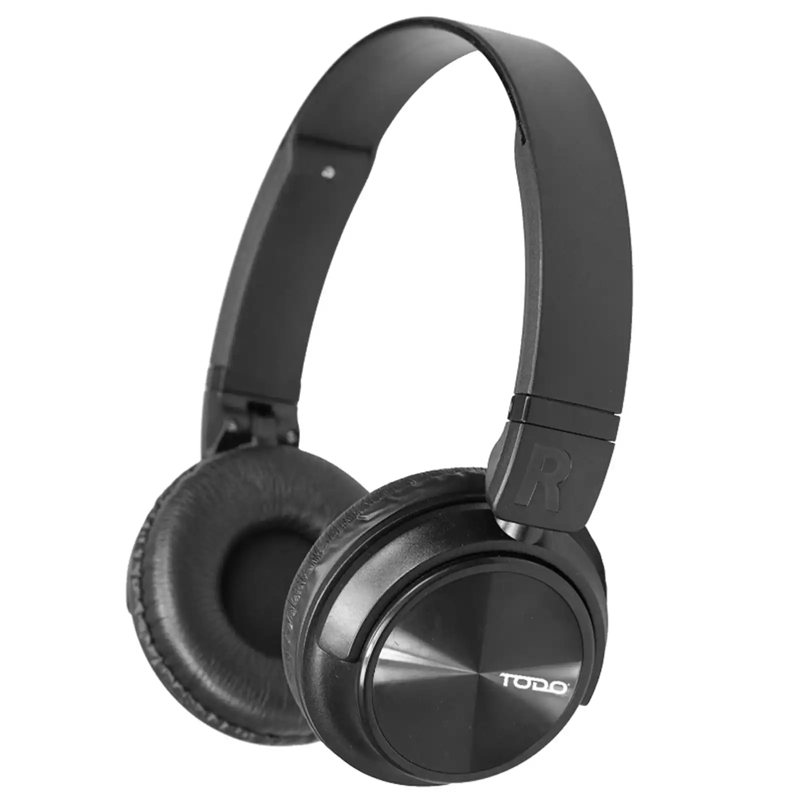 TODO Stereo Bluetooth 5.0 Headphones Earphones Rechargeable Battery Neodymium Driver - Black