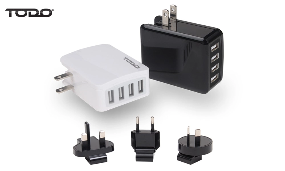 4 Port Usb Universal Travel Charger Adapter Fast Charge Au Eu Uk Us International