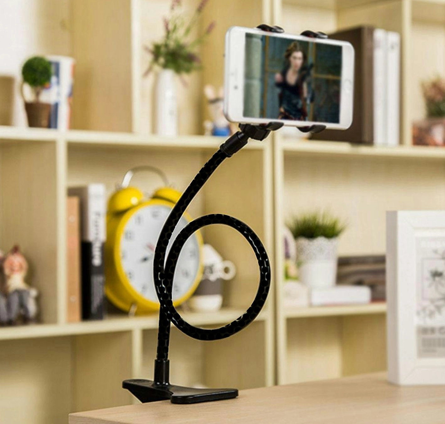 TODO 360° Rotating 3.5 - 5"  Tablet Pc Phone Mount Holder Durable Metal Gooseneck