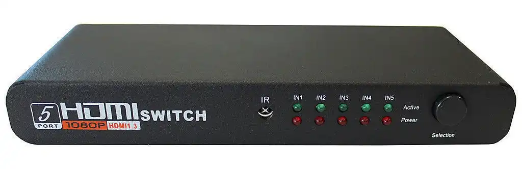 5 To 1 Hdmi Switch Switcher Hd 1080P Selector Remote Control (5 Input/1 Output)