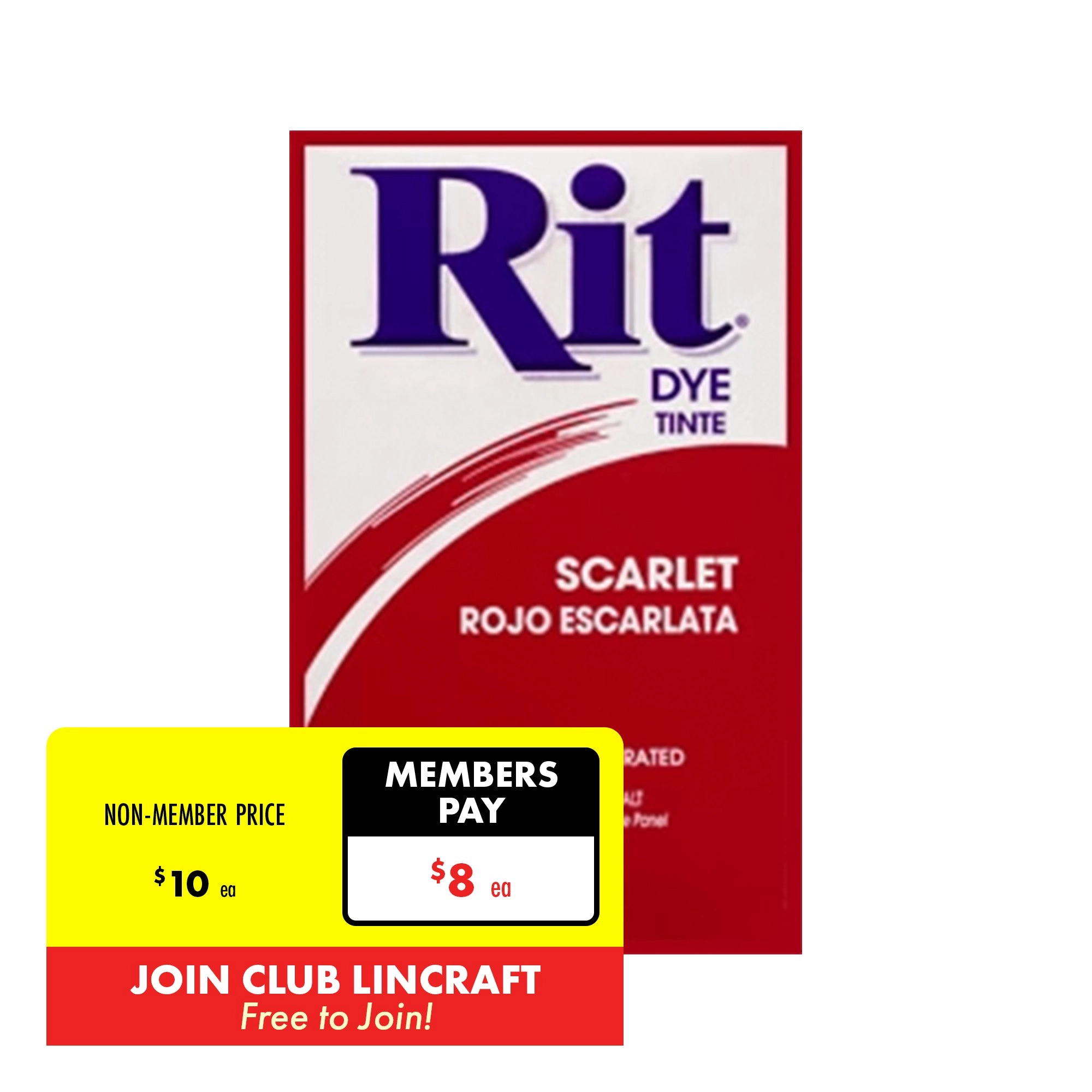 Rit Powder Fabric Dye, Scarlet- 31.9g