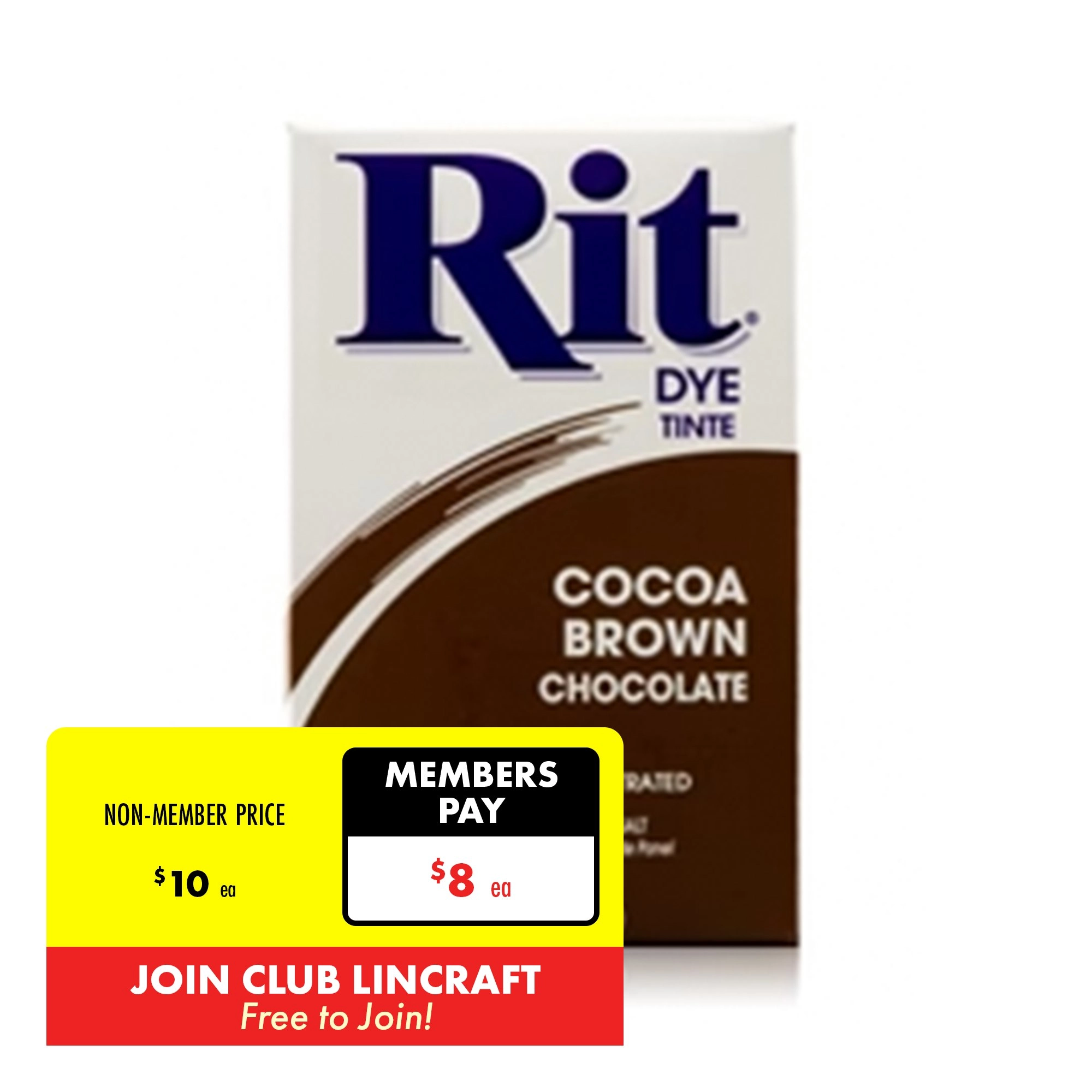 Rit Powder Fabric Dye, Cocoa Brown- 31.9g