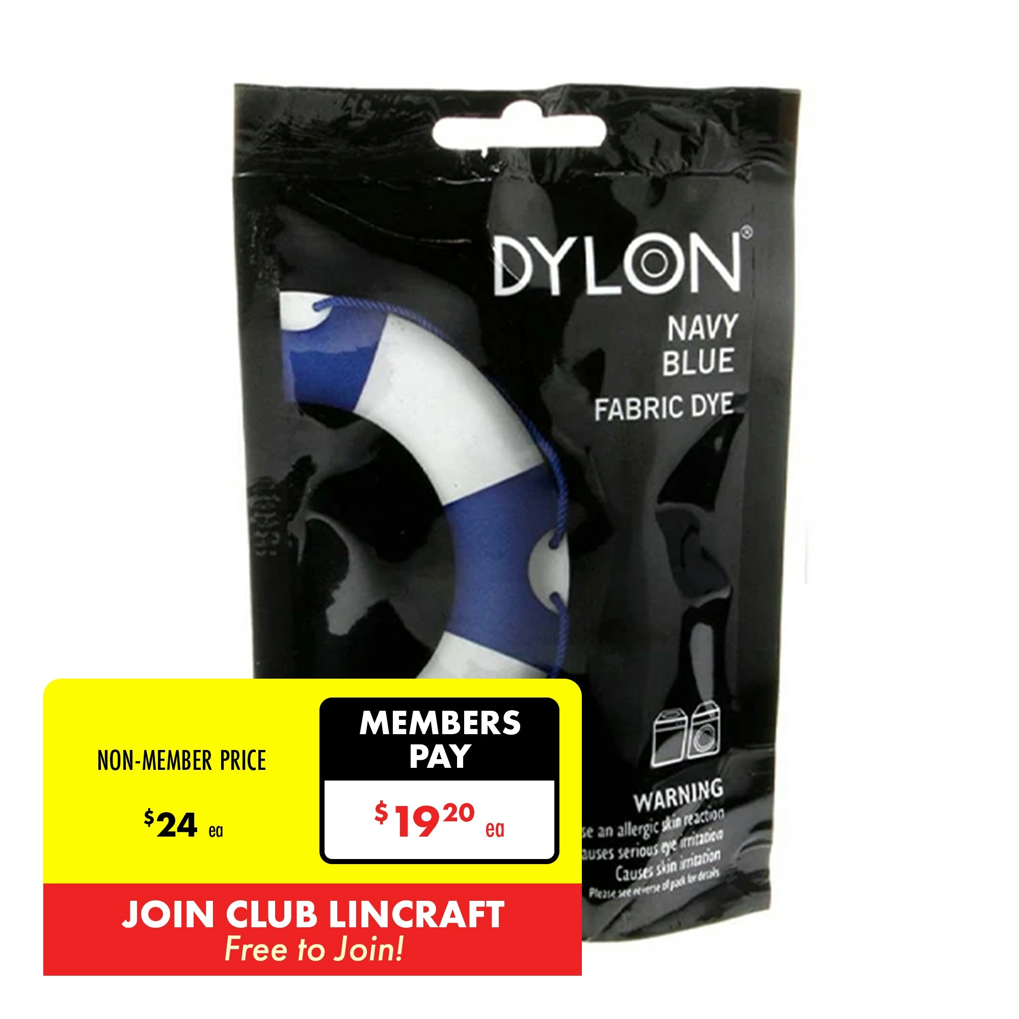 Dylon Hand Fabric Dye, Navy Blue- 50g