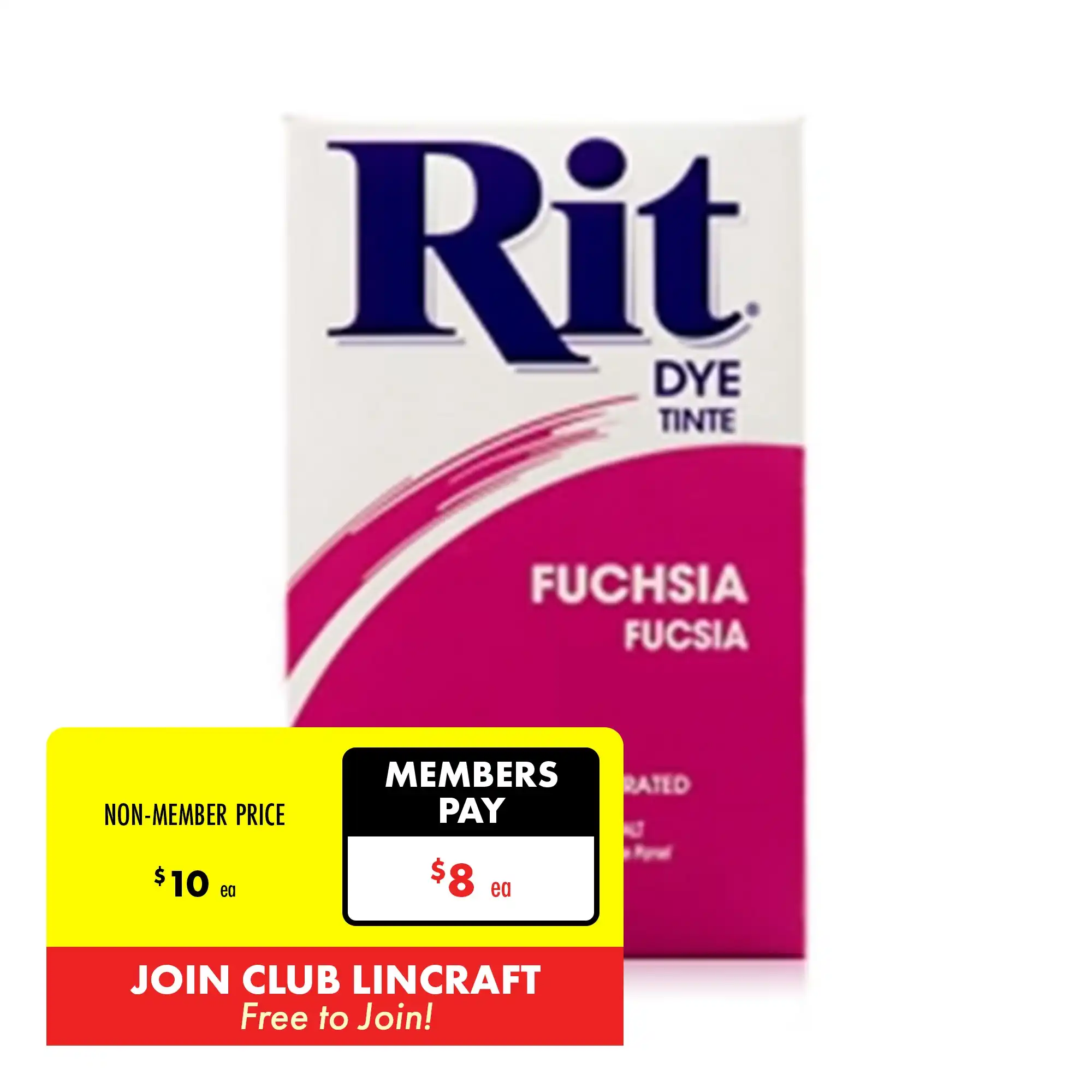 Rit Powder Fabric Dye, Fuchsia- 31.9g