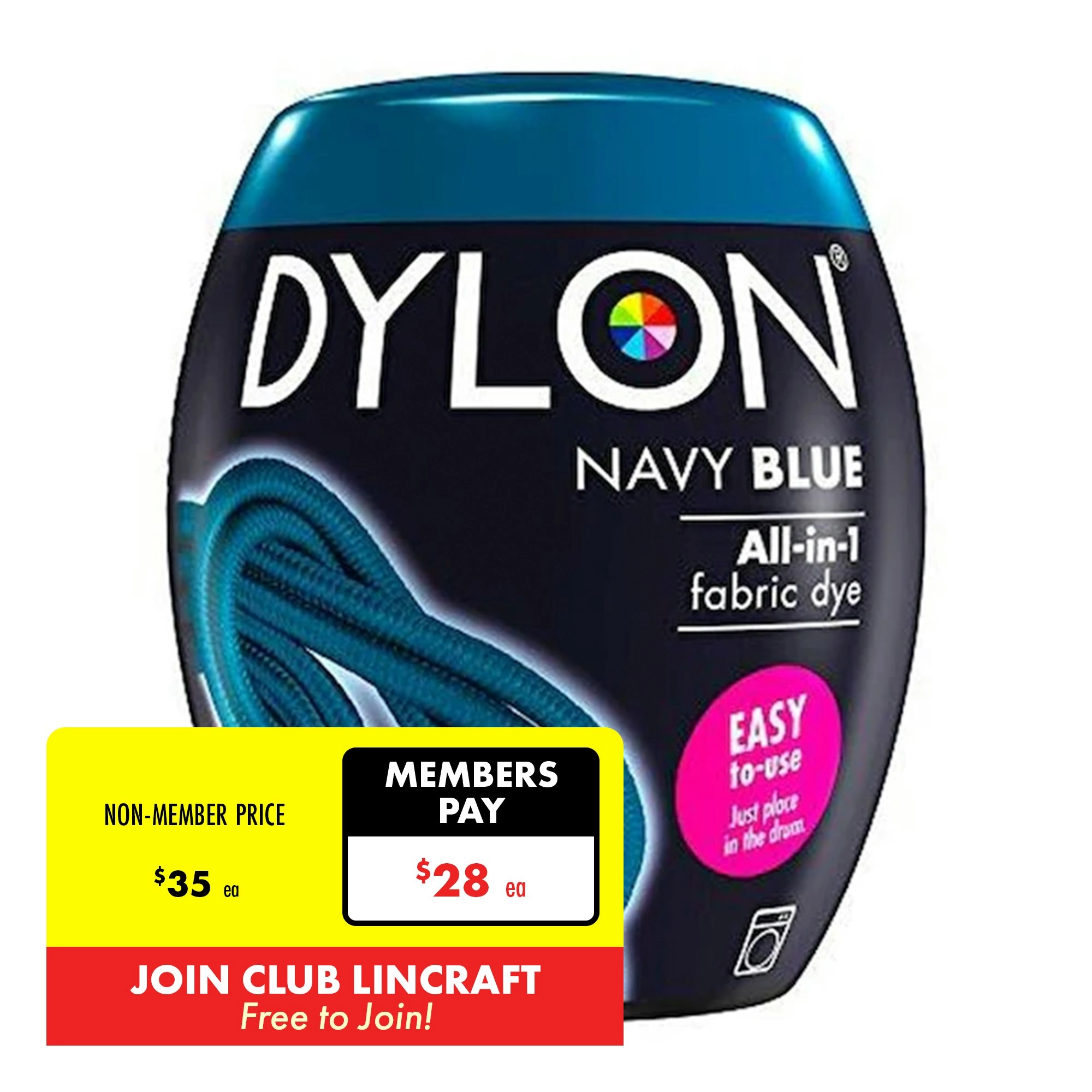 Dylon Fabric Dye, Navy Blue- 350g