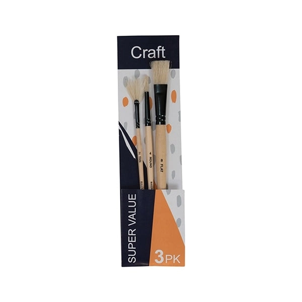 Sullivans Super Value Paintbrush, Assorted- 3pk