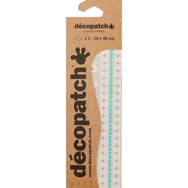 Decoupage Paper 3pk - Decopatch 715 Trianges Horizontal