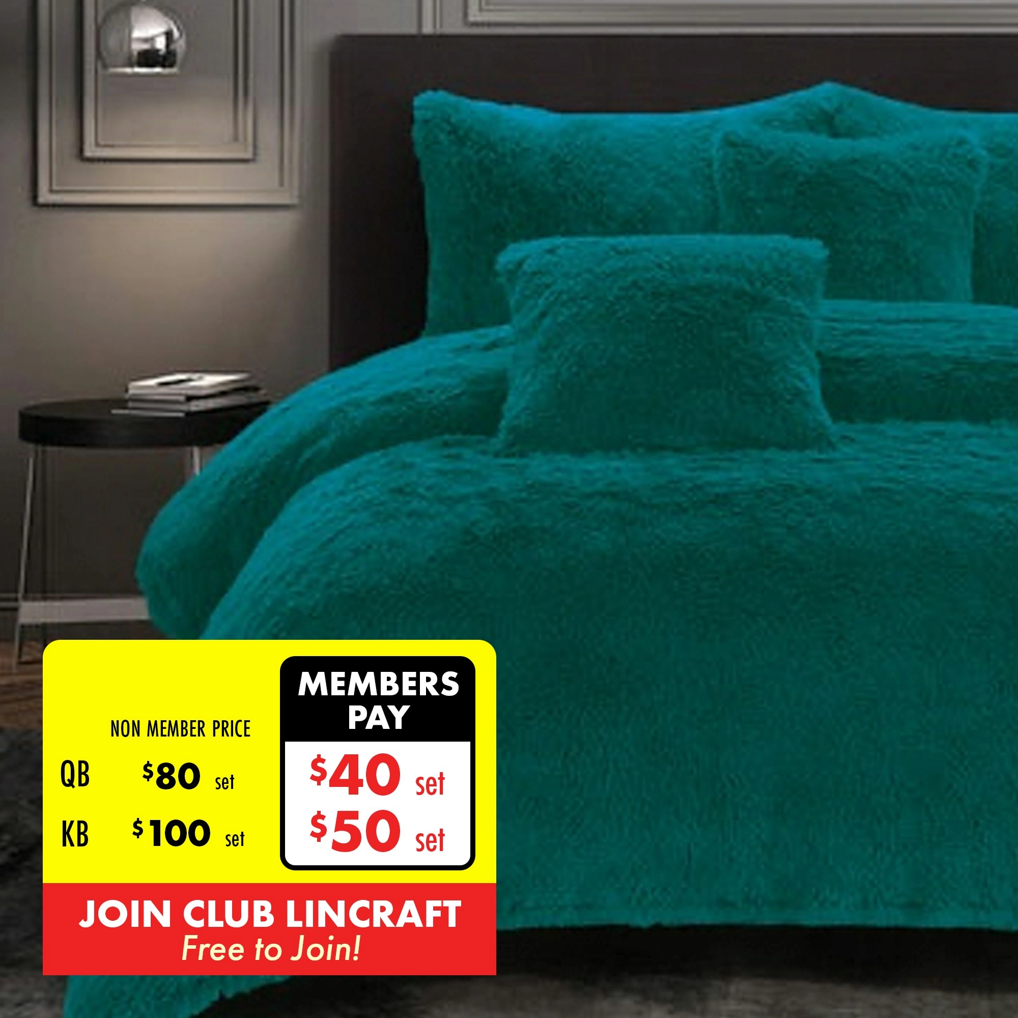 Duchess 3 Piece Shaggy Fleece Comforter Set, Teal