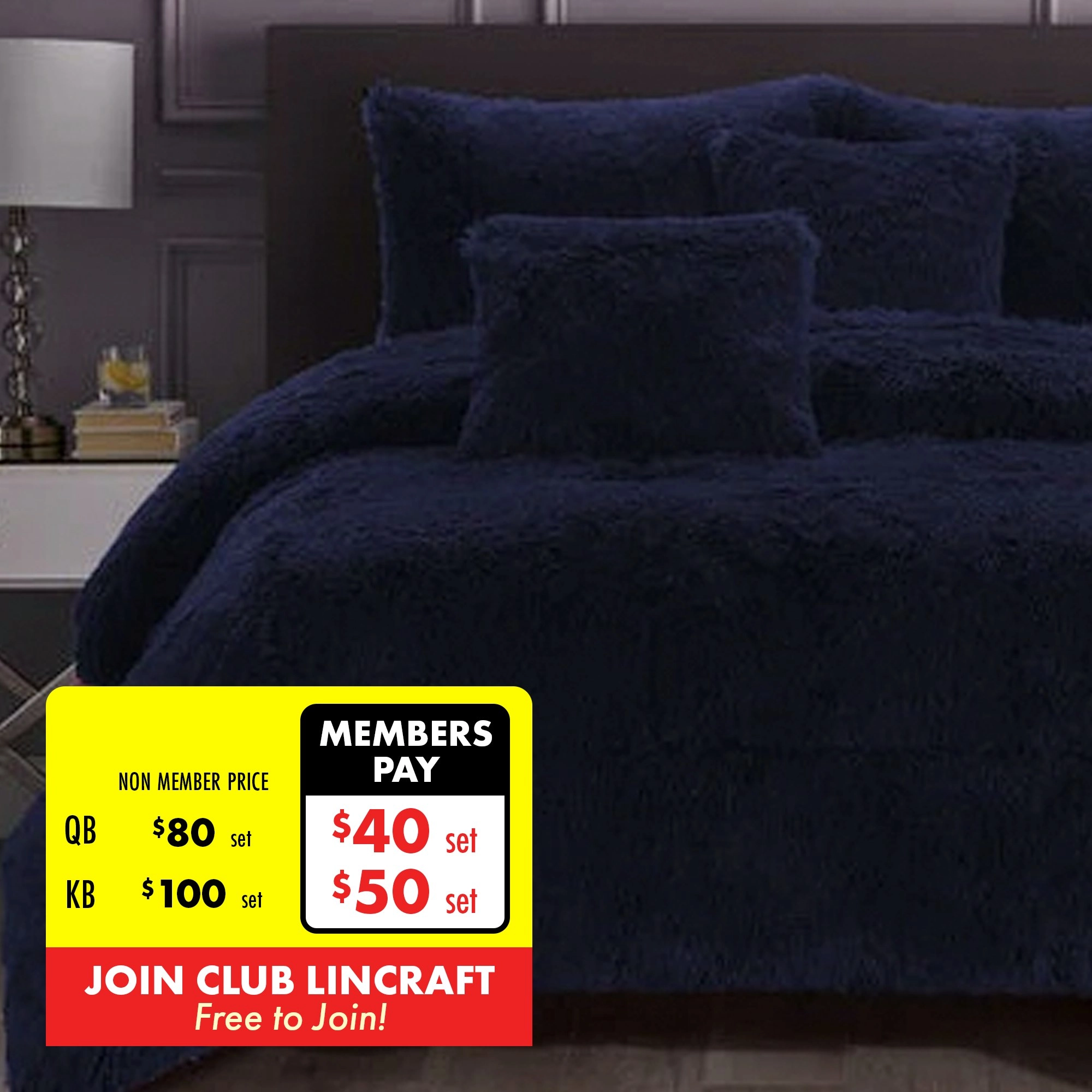 Duchess 3 Piece Shaggy Fleece Comforter Set, Midnight Blue