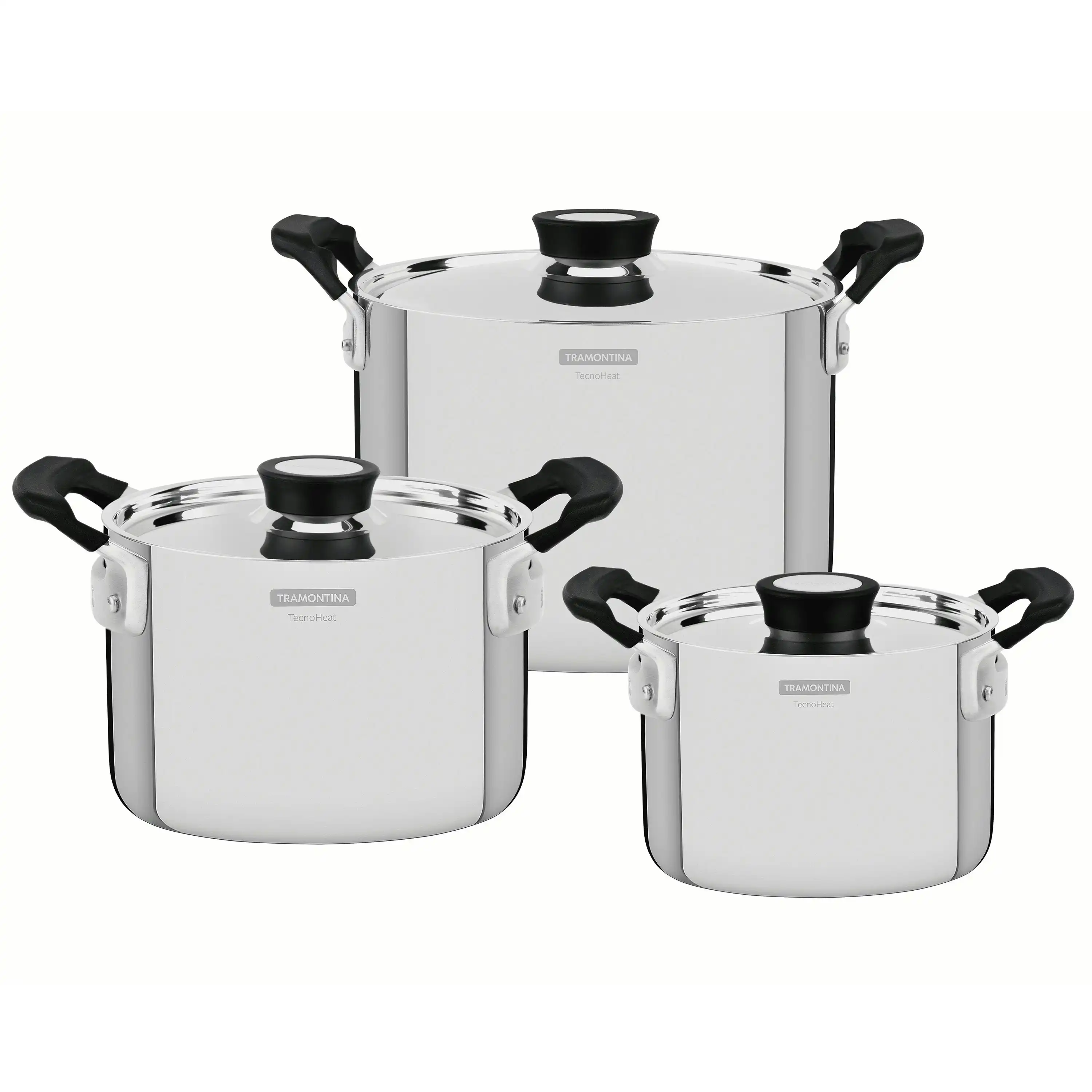 Tramontina Grano Compact 3Pc Stainless Steel Cookware Set