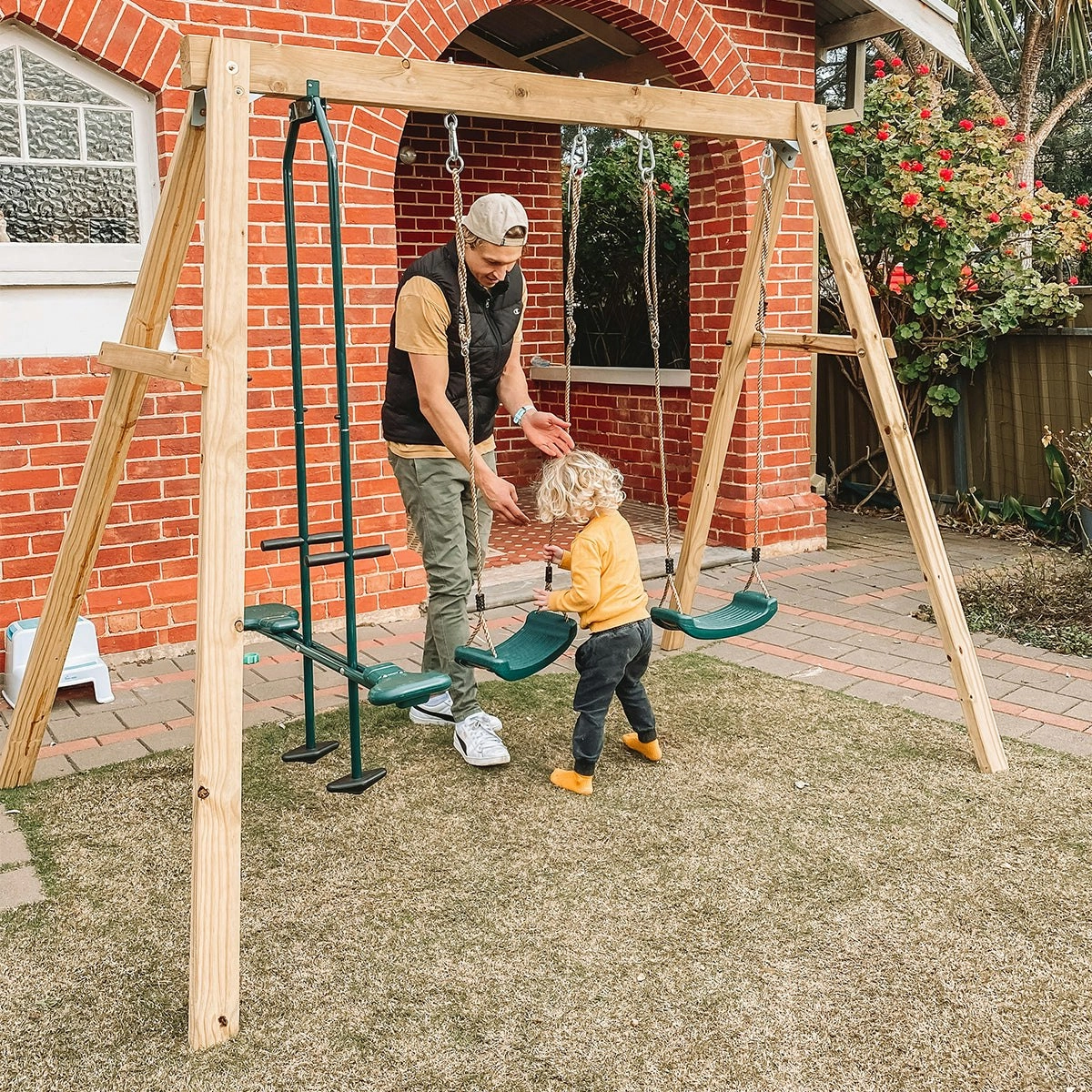 Lifespan Kids Forde 3-Station Timber Swing Set