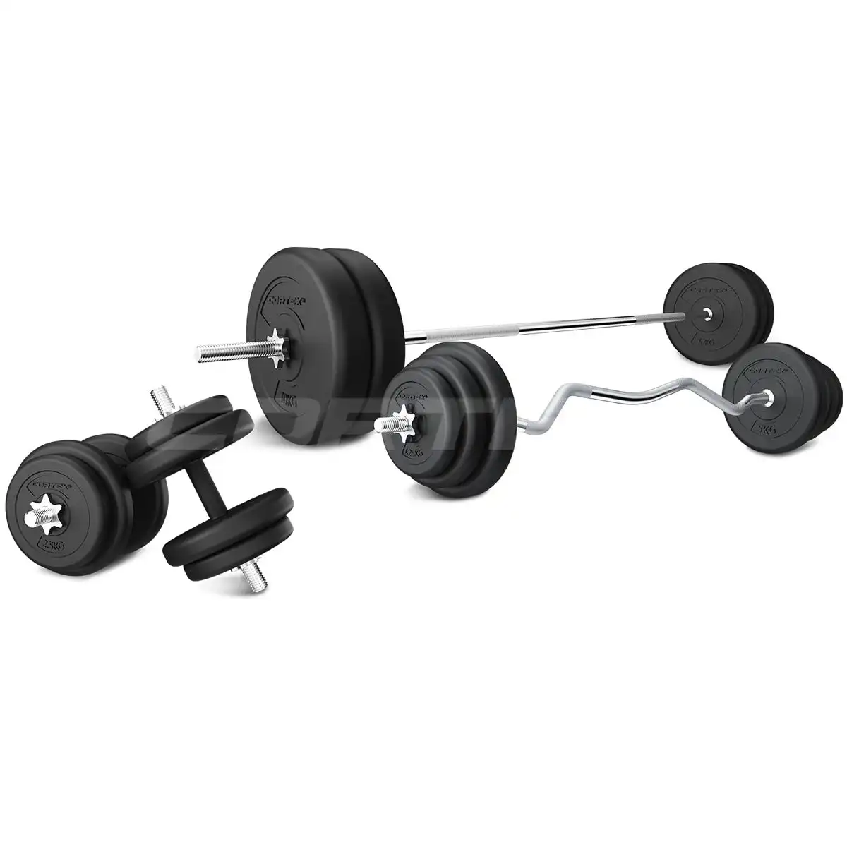 Cortex 90kg EnduraCast Barbell Weight Set