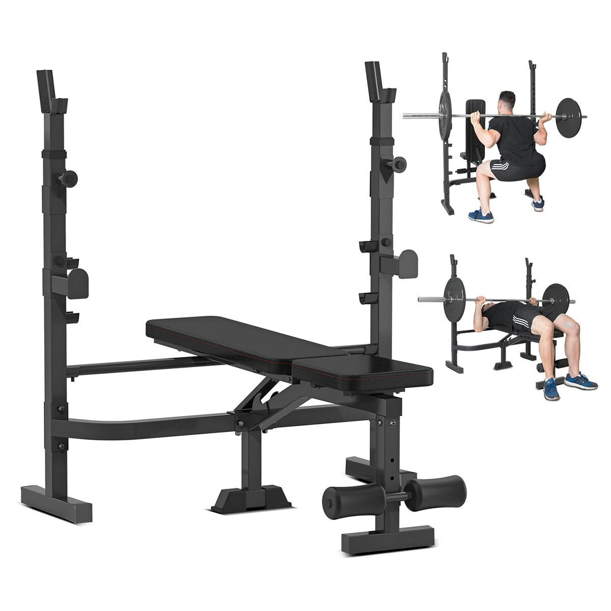 Cortex MF-4000 Adjustable Press & Squat Bench - Black