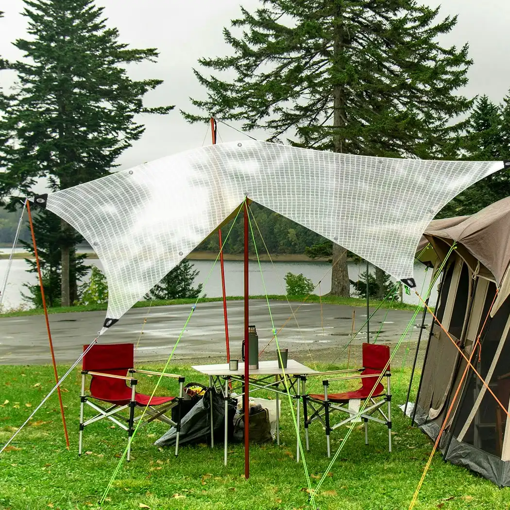 Manan Tarp Tarpaulin 200GSM Camping Heavy Duty Tent Waterproof Cover 4.3mx6.1m