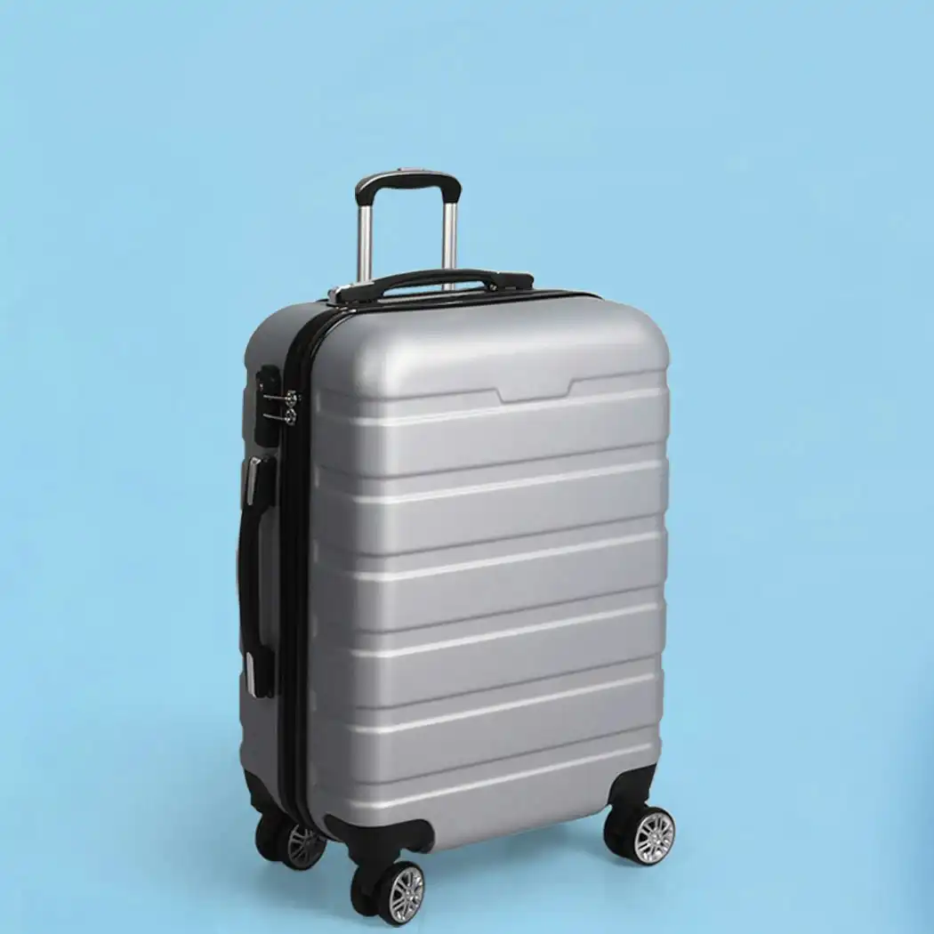Slimbridge 28" Luggage Case Suitcase Travel Packing TSA Lock Hard Shell Silver