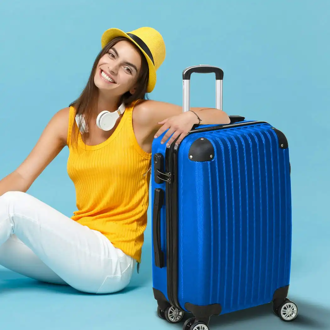 Slimbridge 24" Luggage Suitcase Code Lock Hard Shell Travel Carry Bag Trolley (TR0012-BL)