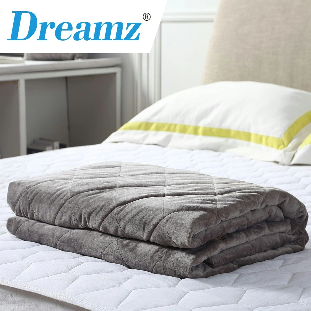 Dreamz 9KG Anti Anxiety Weighted Blanket Gravity Blankets Grey Colour