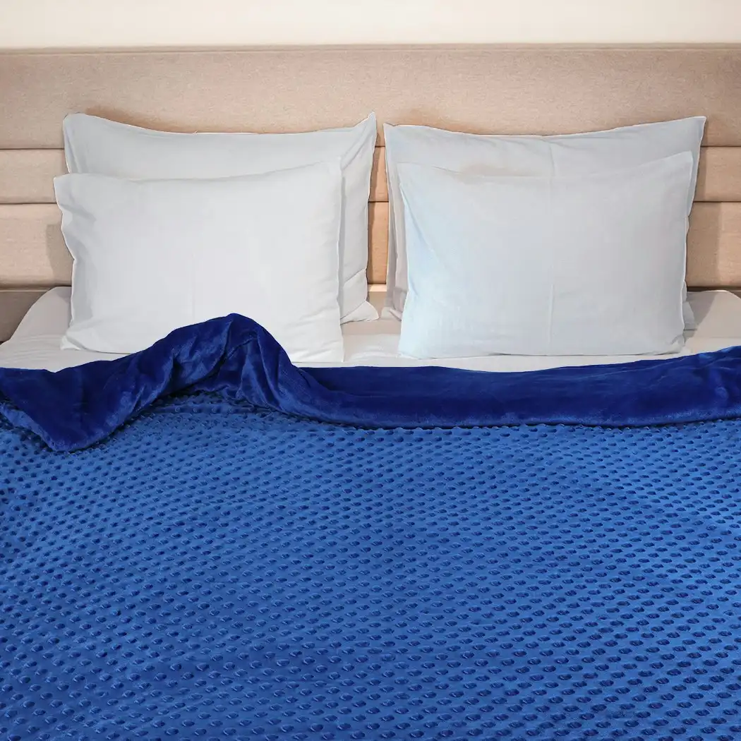 Dreamz Weighted Blanket Cover Quilt Duvet Doona Bed Warm Relax Single Blue