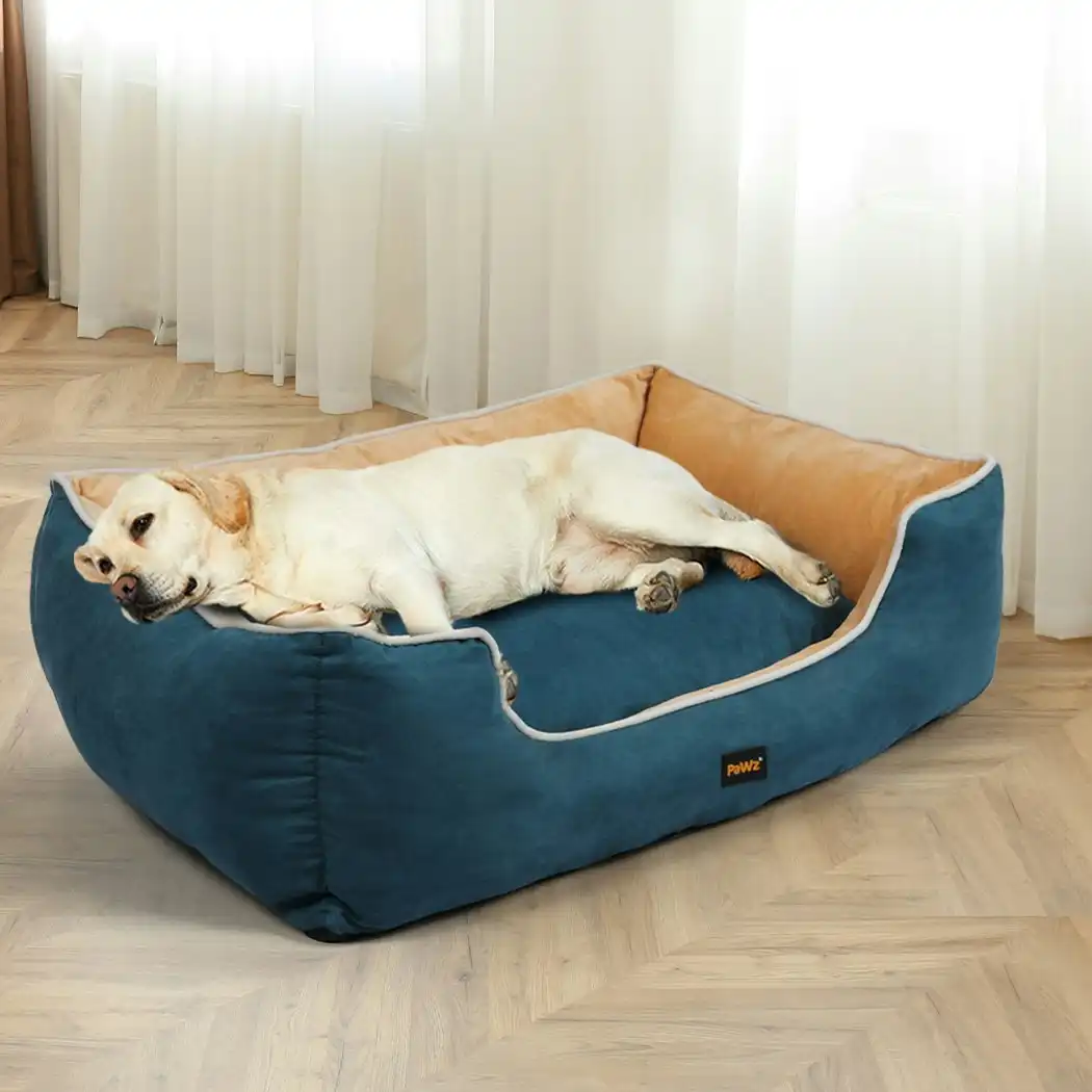 Pawz Pet Bed Mattress Dog Cat Pad Mat Puppy Cushion Soft Warm Washable 2XL Blue