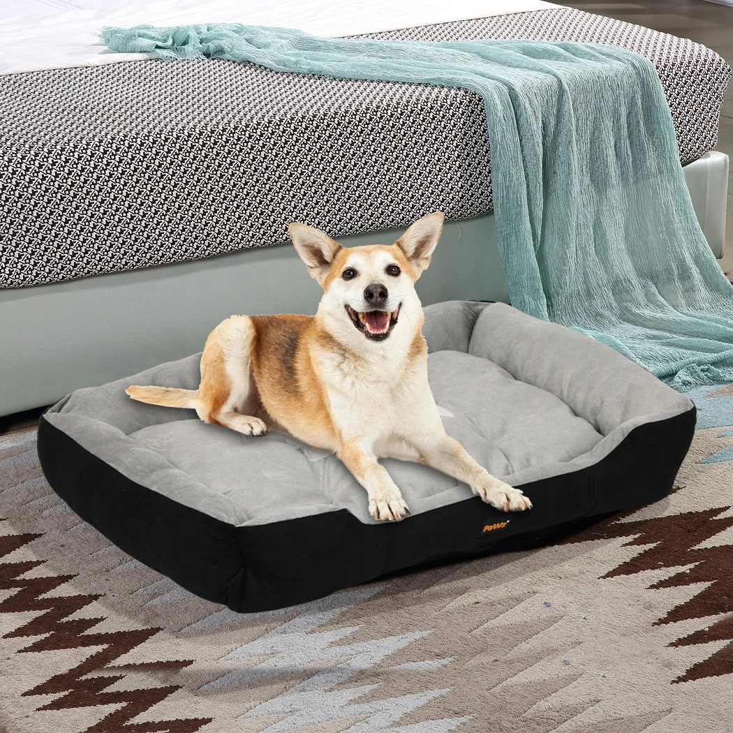 Pawz Pet Bed Dog Beds Bedding Mattress Mat Cushion Soft Pad Pads Mats L Black