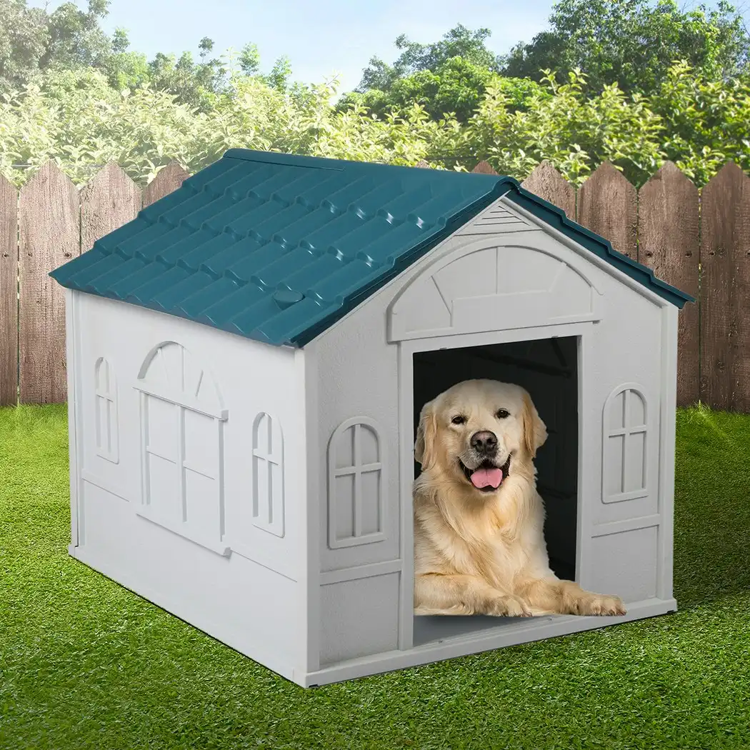 Pawz Dog Kennel Outdoor Indoor Pet Plastic Garden House Weatherproof Outside XL