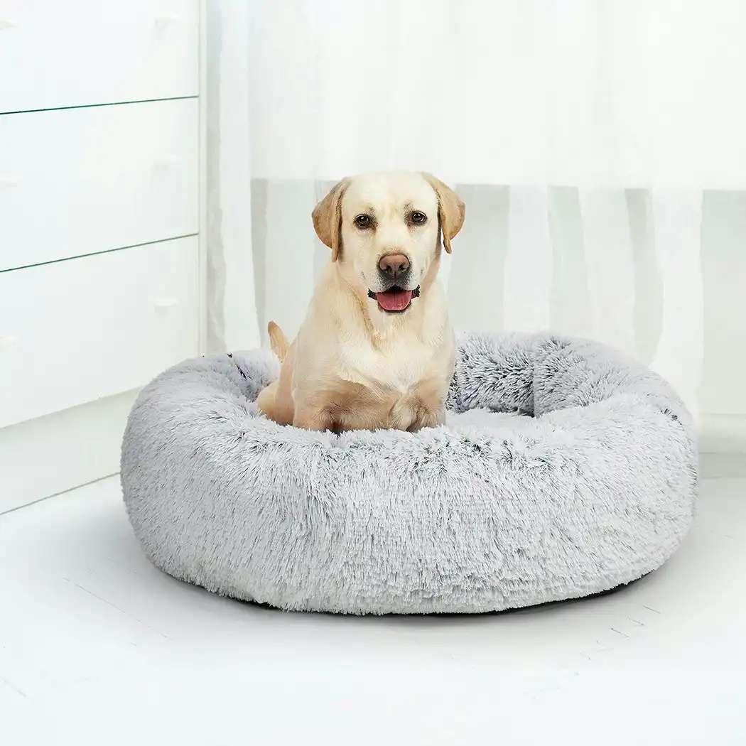 Pawz Replaceable Cover For Dog Calming Bed Mat Soft Plush Kennel Charcoal Size L