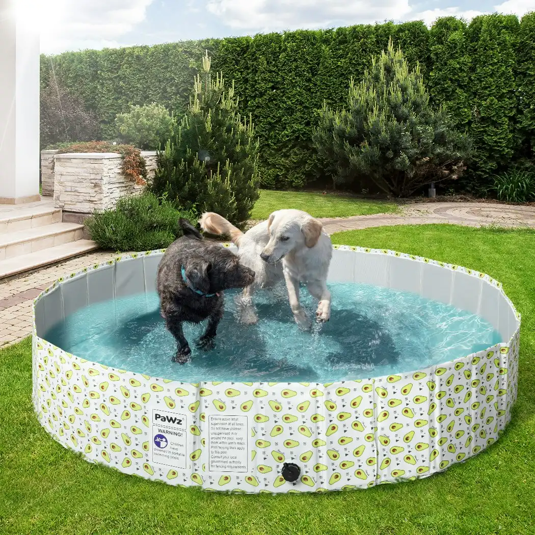 Pawz 160cm Portable Pet Swimming Pool Kids Dog Washing Bathtub Outdoor Foldable