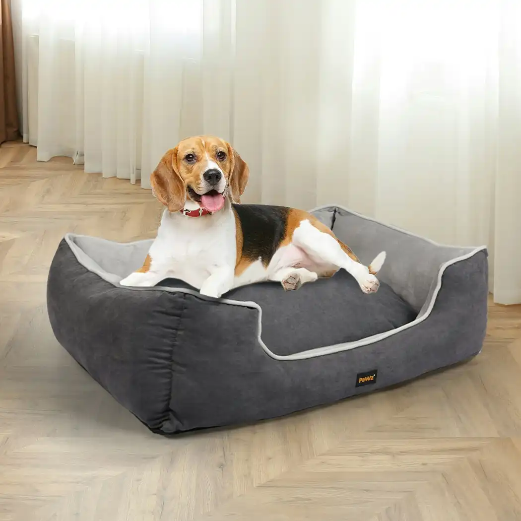 Pawz Pet Bed Mattress Dog Cat Pad Mat Puppy Cushion Soft Warm Washable L Grey