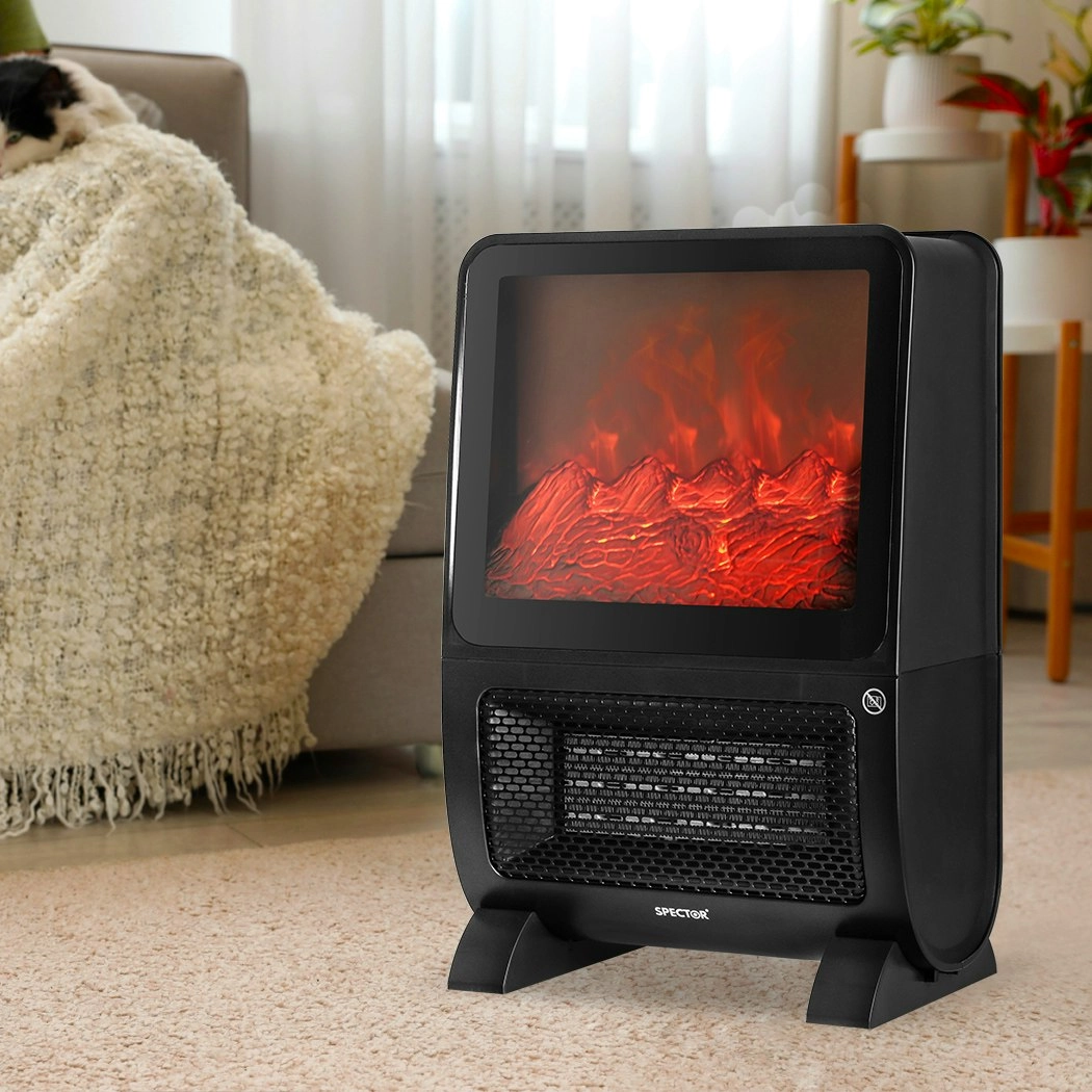 Spector Heater Electric Portable 2000W 3D Fire Fast Heating Remote Touch Timer