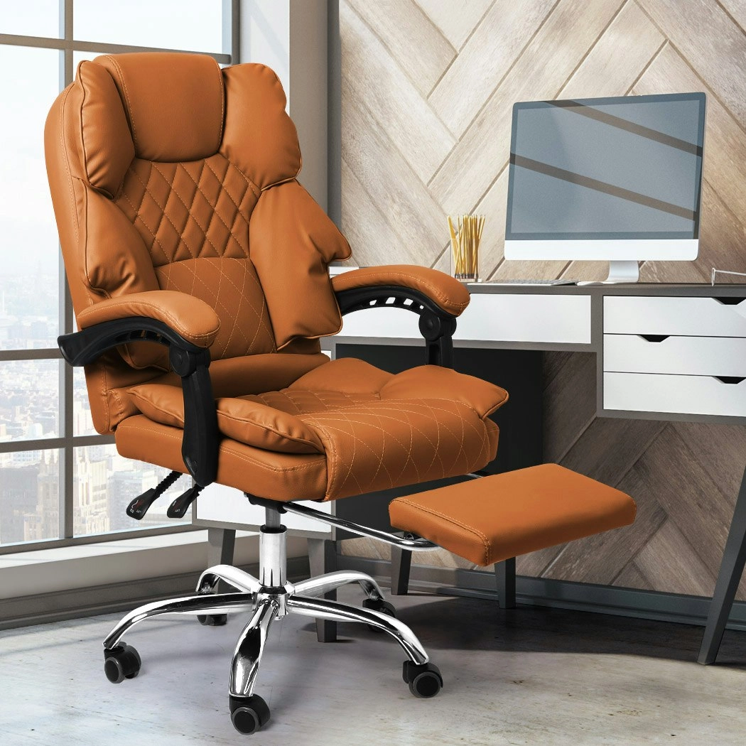 Levede Gaming Chair Office Computer Seat Racing PU Leather Executive Footrest