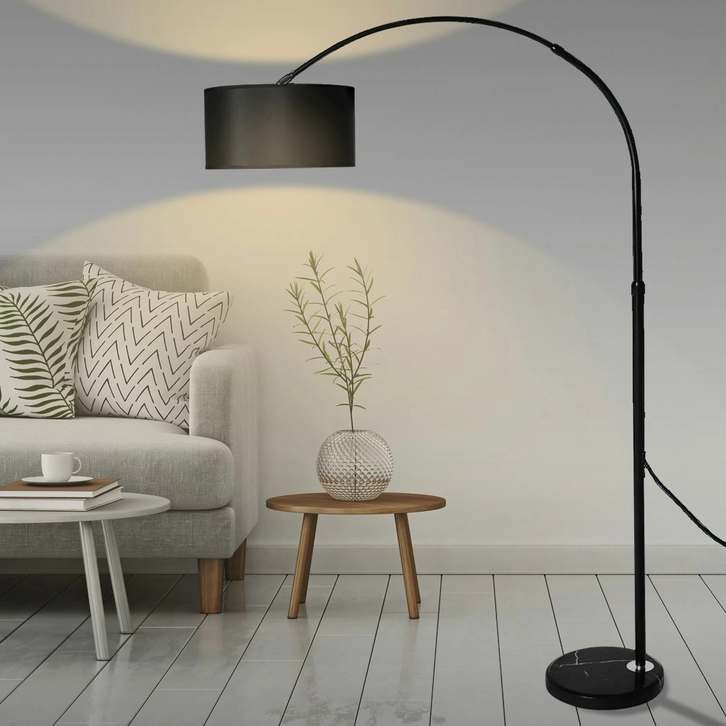 Emitto Modern LED Floor Lamp Reading Light Free Standing Adjustable Marble Base