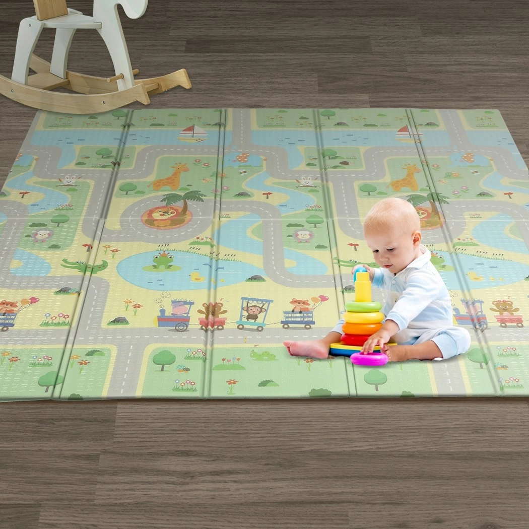 BoPeep Kids Play Mat Baby Crawling Pad Floor Foldable XPE Foam Non-slip Star