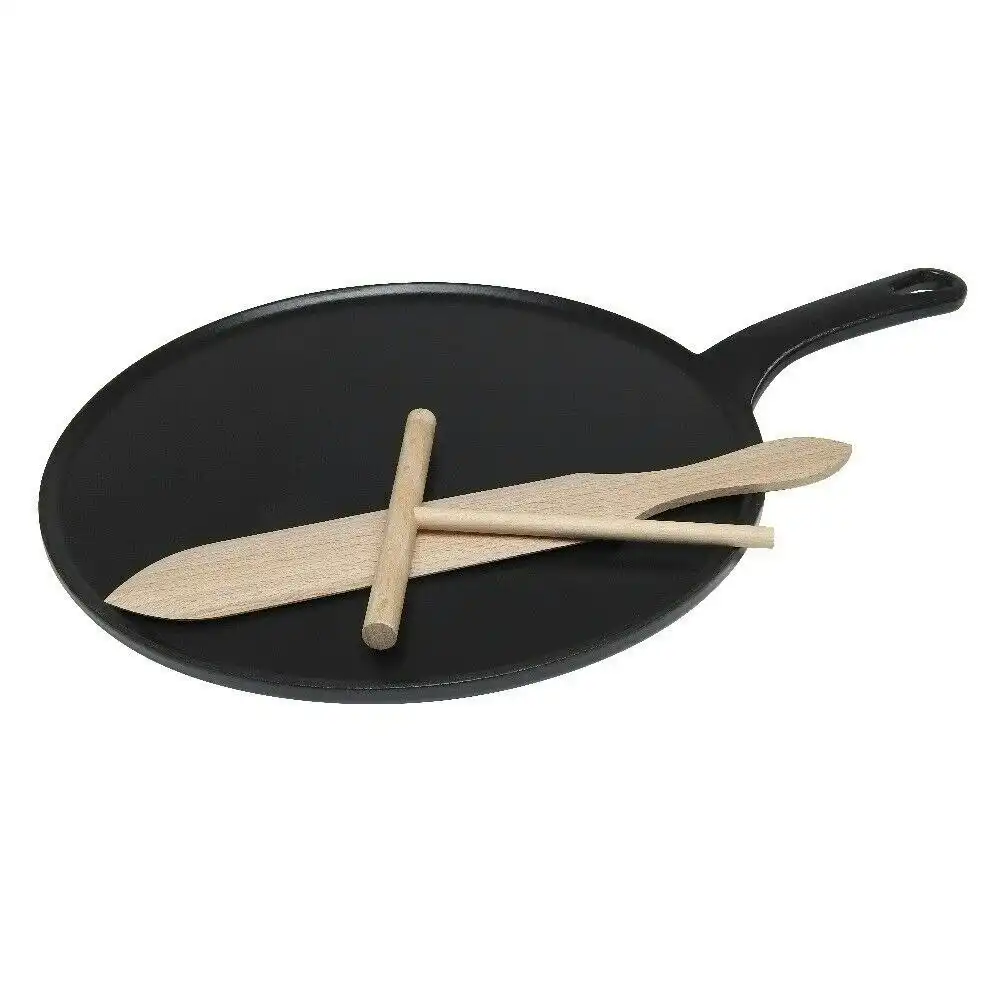 Chasseur Crepe Pan Cast 30cm Iron | Black Onyx