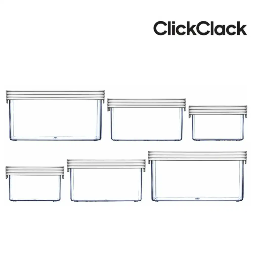 NEW Clickclack 6pc AIR TIGHT BASIC SMALL BOX SET 6 PIECE