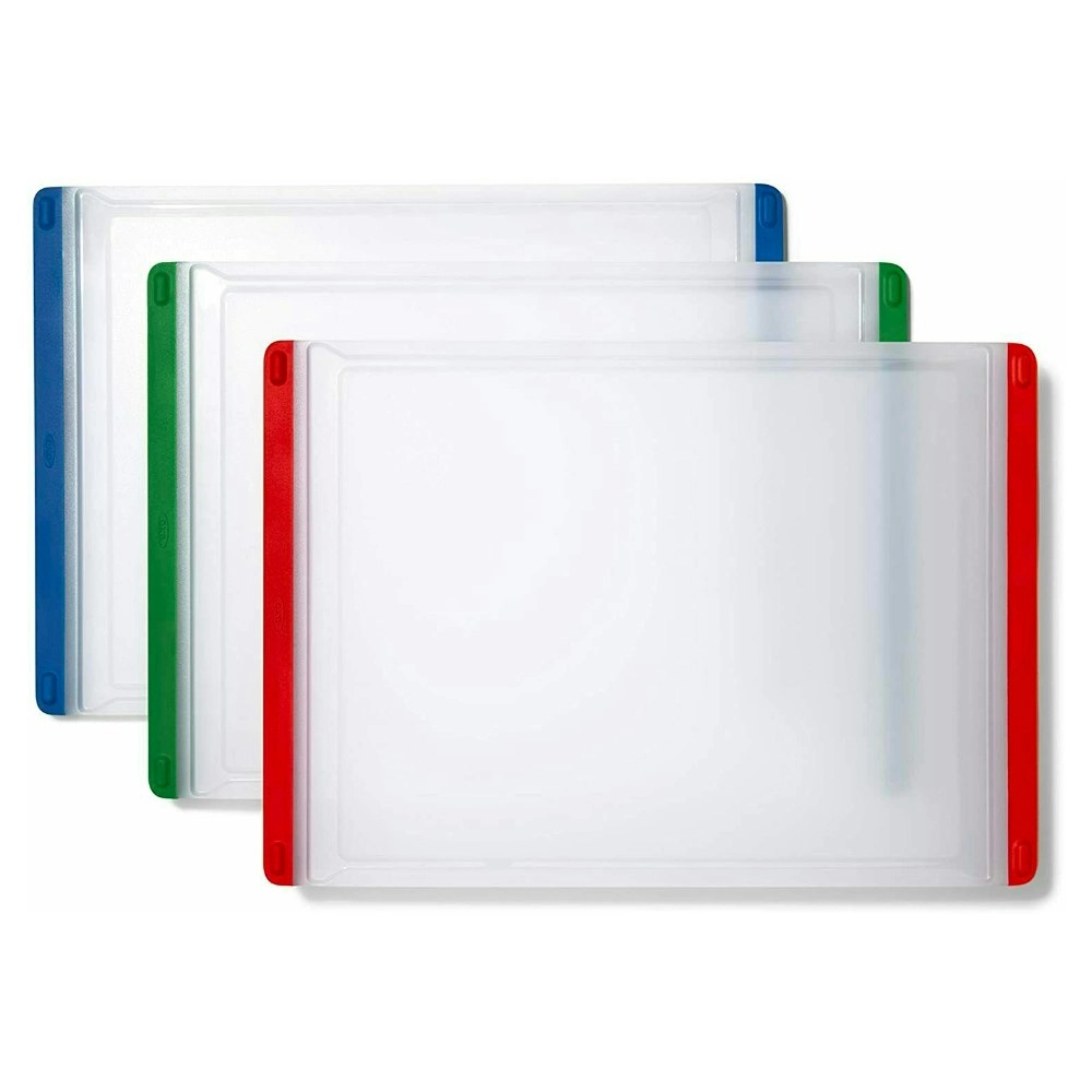 OXO Good Grips 3pc Cutting Board Set | Colour Coded Oder Resistant