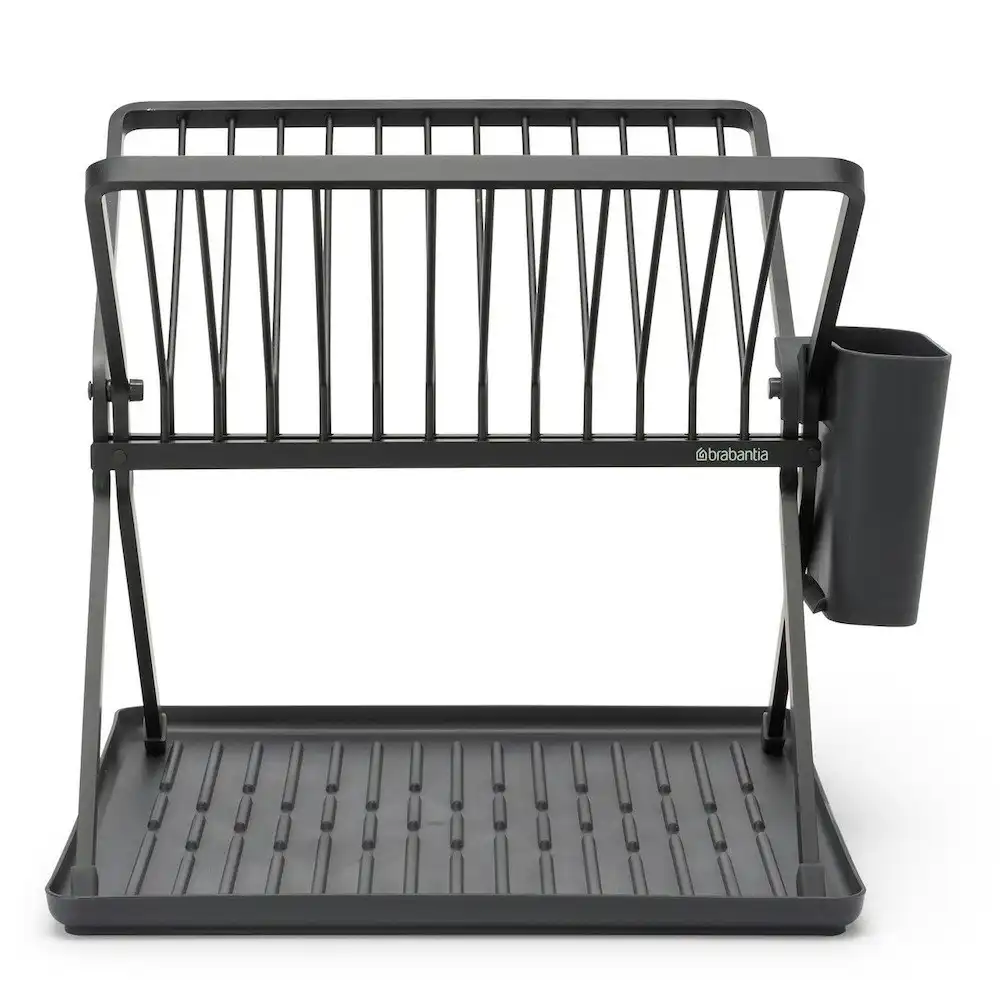 Brabantia Foldable Dish Drying Rack Dark Grey