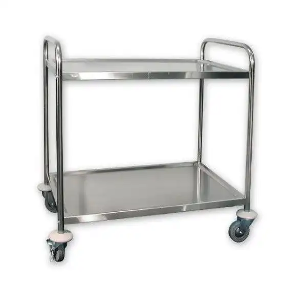 Caterrax Utility Trolley Black Plastic with Closed Sides 3 Shelves 845 x 430 x 950mm