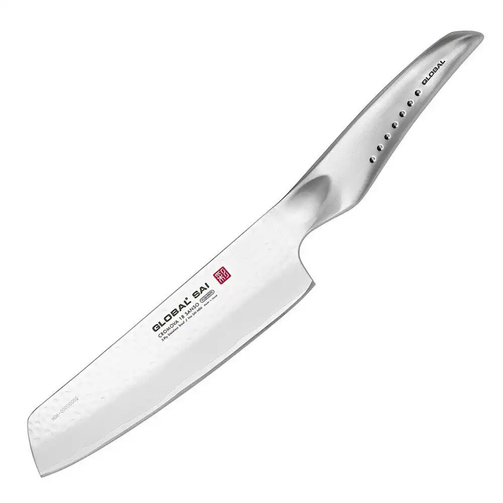 Global Sai M06 Nakiri Vegetable Knife 15cm