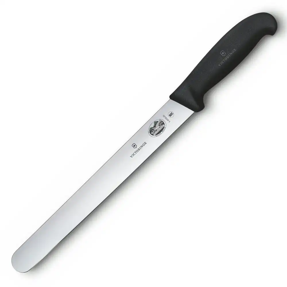 Victorinox Slicing 36cm Knife Round Plain Edge | Fibrox Black 5.4203.36